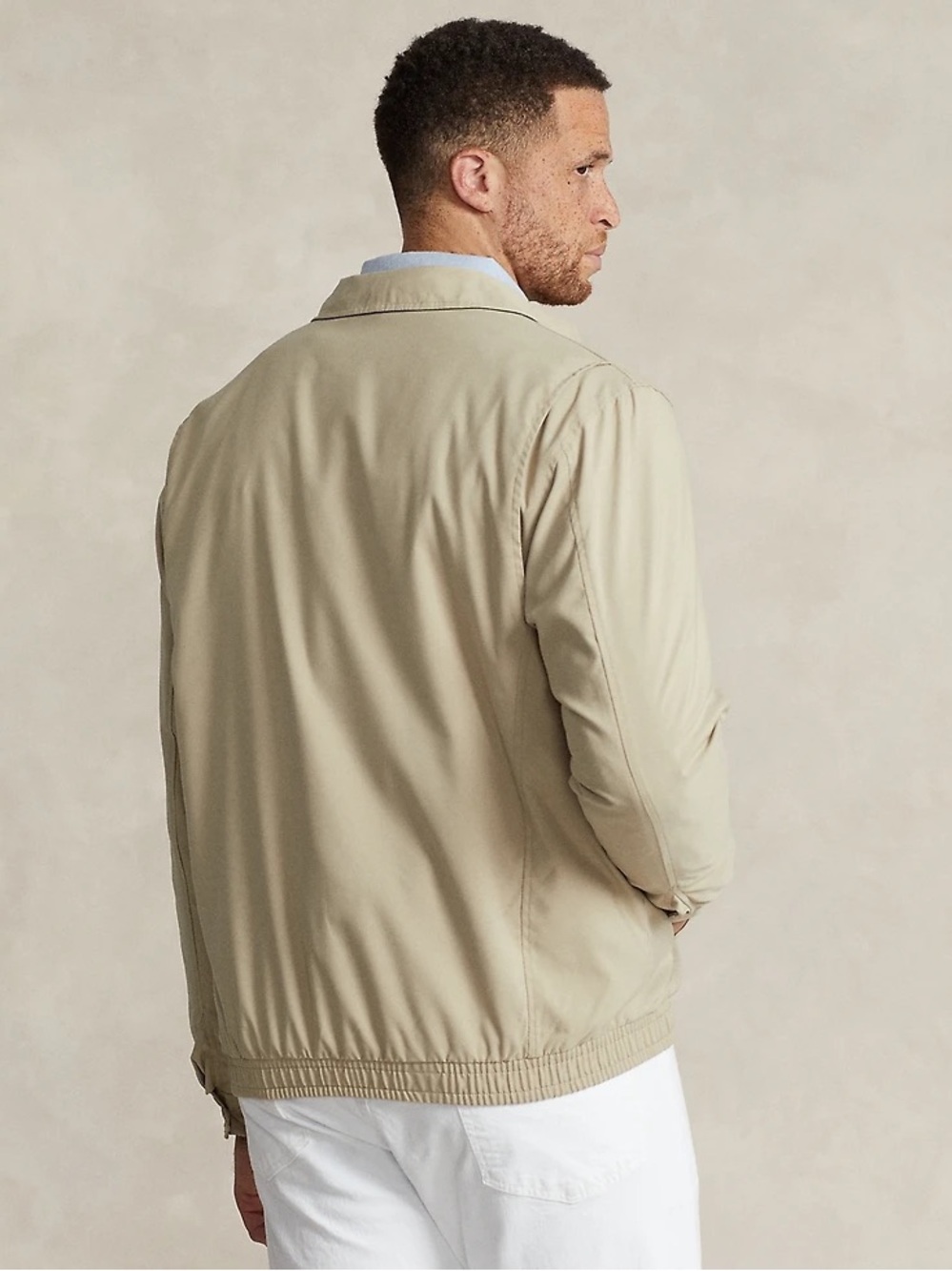 Vintage Polo Ralph Lauren Harrington Jacket Khaki Bi-Swing Windbreaker Large - Picture 2 of 7